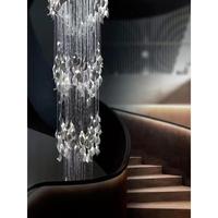 Lustre moderne en céramique en spirale en forme de feuille, luminaire suspendu personnalisé pour villa, escalier, hall d'hôtel, décoration de luxe