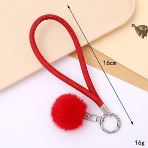 Cordon de suspension pour téléphone portable avec pendentif boule en peluche HR, motif denim unique et super cool, en polyester résistant et résistant à l'eau - Product Image 6