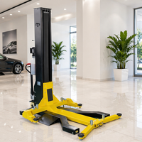 Elevador de Autos Móvil de un Solo Poste con Capacidad de 2500 kg, Accionamiento Hidráulico para Estacionamiento y Uso en Rampas