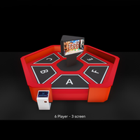 Jeu de trampoline interactif hexagonal InteraGame, jeu multijoueur à détection de mouvement, arcade de saut avec écran HD pour aire de jeux intérieure