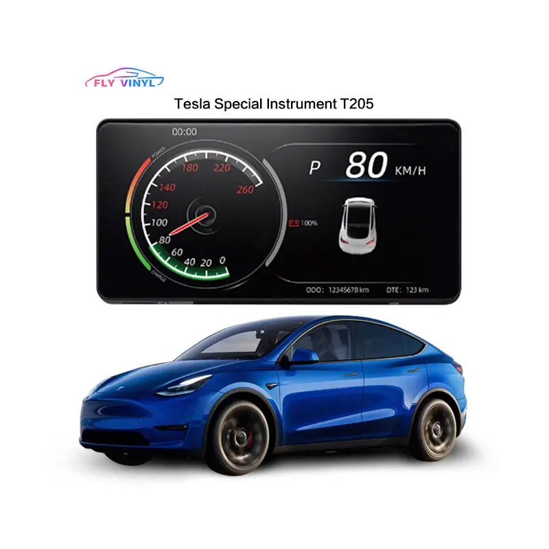 Mô hình 3 Y x S phụ kiện 5 inch đa chức năng thông minh Bảng điều khiển màn hình cảm ứng Head up Tesla cụ cụm hiển thị