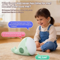 Lámpara de Atmósfera Personalizada con IA, Diálogo Inteligente, Compañero Educativo, Recargable, de ABS, para Cuentos para Dormir para Niños