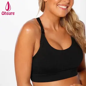 De Nylon Spandex Racer volver maternidad deportiva mujer Clip de deportes Bra sujetador de maternidad