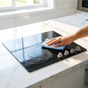 Table <span class=keywords><strong>de</strong></span> cuisson <span class=keywords><strong>vitrocéramique</strong></span> encastrable 7200W 4 zones, commande tactile, plaque en verre facile à nettoyer, surface lisse, 59cm - Product Image 6