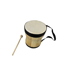Tambour indien en bois massif, instrument de musique portable pour enfants, jouet, accessoire de percussion manuelle pour l'éducation musicale