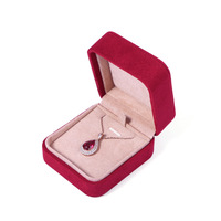 Boîte de présentation de luxe Boîte d'emballage de bijoux en velours pour bracelet, collier, bague et pendentif pour magasin