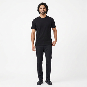T-shirt personnalisé OEM à manches courtes, coupe ample et respirante, avec design frontal imprimé sur mesure pour hommes et femmes, en matière personnalisable, modèle vierge - Product Image 1