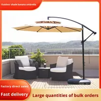 Parasol et auvent d'extérieur avec structure en fer, protection contre la pluie pour cour, balcon, loisirs, design moderne, styles banane et romain