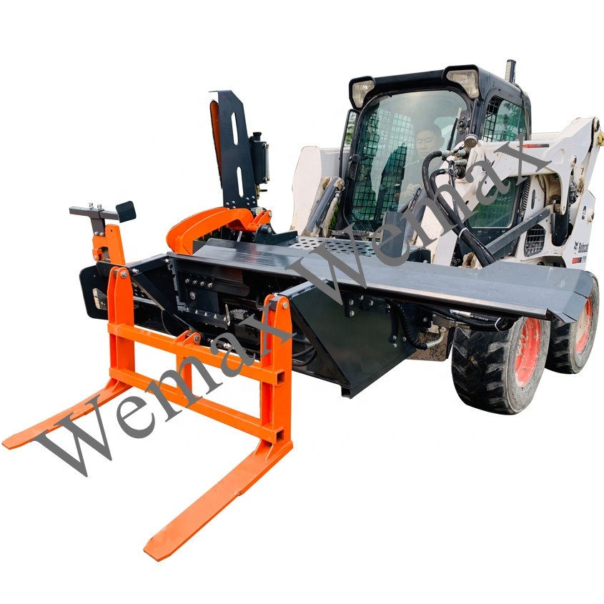 Automatic Skid-Steer loader firewood processor 14TON, firewood log splitter