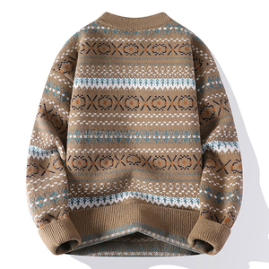 Pull Jacquard Haut de Gamme Style Décontracté pour Homme, Col Rond, Chemise Tricotée pour le Quotidien, Collection Automne Hiver 2026, Sous-vêtement Pullover - Product Image 3