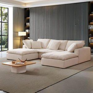 Koleksi Sofa Linen Cloud Wabi-Sabi Cozy untuk Perabot Rumah, Sofa Modular Sectional untuk Ruang Tamu - Product Image 3