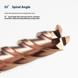 توريد مباشر من المصنع لقاطع طحن رباعي الشفرات من سبائك التنجستن الصلب 55، أداة CNC مسطحة القاع مع طلاء ألتين - Product Image 3