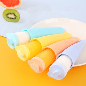 4 moules à sucettes glacées d'été en silicone multicolores et réutilisables pour enfants, moules à crème glacée <span class=keywords><strong>calippo</strong></span> écologiques avec couvercle pour bricolage - Product Image 5