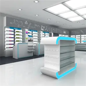 مخصصة الطبية أثاث عرض المتاجر الصيدلية خشبية تصميم متجر للبيع بالتجزئة صيدلية