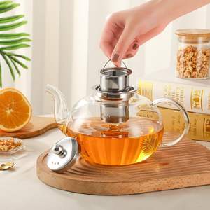 Teiera in vetro da 50 once/1500ML con infusore rimovibile per fornelli a microonde trasparente per tè - Product Image 4