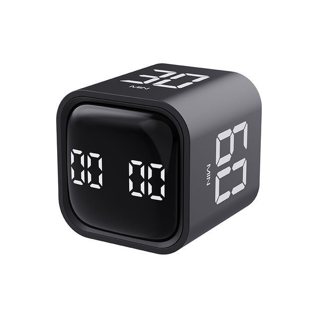 High Quality ABS Material Cube Kitchen Timers Gravity Sensor Digital Manual Countdown Flip Visual Timer for Kids