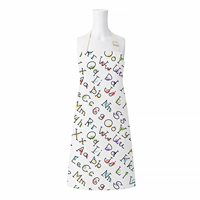 Tablier de cuisine personnalisé réutilisable sans manches en coton slub avec impression numérique réactive lavable sur tissu texturé, faible MOQ