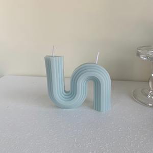 Bougie parfumée personnalisée en gros, décoration d'intérieur, bougie <span class=keywords><strong>blanche</strong></span> en forme de pilier, bougie esthétique colorée avec un design unique - Product Image 6