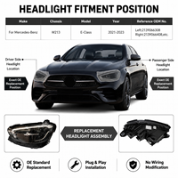 Conjunto de Faros LED W213 para Mercedes Clase E 2021-2023, 6000K, Sin Cableado, Fácil Instalación, Venta al Por Mayor, OEM 2139066308 2139066408