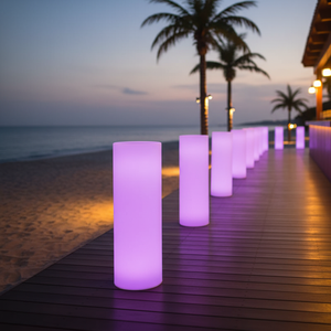 Lampes <span class=keywords><strong>de</strong></span> <span class=keywords><strong>jardin</strong></span> solaires à pilier LED pour l'aménagement paysager extérieur, <span class=keywords><strong>jardin</strong></span> <span class=keywords><strong>de</strong></span> villa dans un style minimaliste Caractéristique avec étanchéité - Product Image 3