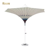 Parasol commercial créatif décoratif en forme de fleur, résistant aux UV, pour piscine et restaurant, 4m, 5m, 6m