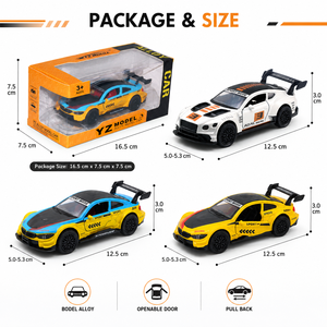 YZModel Coche Deportivo de Juguete de Aleación Fundida a Presión a <span class=keywords><strong>Escala</strong></span> 1:36 con Puertas Abribles y Ruedas Móviles para Niños - Product Image 5