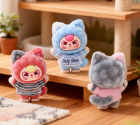 Vente en gros : Série de 3 figurines 3D pour bébés, chats de dessin animé floqués, boîte mystère Kawaii, jouets d'art de collection tendance, direct usine