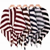 Châle tricoté personnalisé avec logo, fabriqué en usine depuis 16 ans, écharpe triangulaire chaude d'hiver, cape poncho ouverte, pashmina douillette pour femme