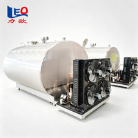 Réservoirs de refroidissement de lait de qualité alimentaire 6000L, réservoirs de stockage et de mélange de boissons en acier inoxydable pour usine de traitement du lait