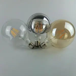 LEDフィラメント電球G125ビッググローバル電球2W4W6W8WヴィンテージフィラメントLED電球E27琥珀色ガラス屋内照明ランプAC220V