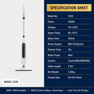 Nettoyeur Vapeur Électrique Portable et Puissant 10-en-1, Personnalisé en Usine, Détachable, 450ml, pour Usage Domestique - Product Image 2
