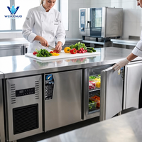 Réfrigérateur vertical commercial 4 portes à refroidissement direct en acier inoxydable, congélateur pour cuisine, restaurant, hôtel, certifié CE
