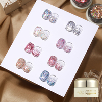 7 couleurs 8g technologie prix de gros paillettes Gel ongles personnalisé prix raisonnable paillettes ongles Gel