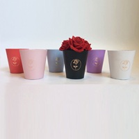 Petits coffrets de roses en tube pour fleuristes, arrangements floraux, emballage cadeau, boîte ronde pour fleurs avec logo