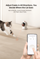 Jouet laser intelligent moderne pour animaux de compagnie avec caméra de vision, audio bidirectionnel, effets lumineux et sons multiples - Télécommande portable pour chats et chiens