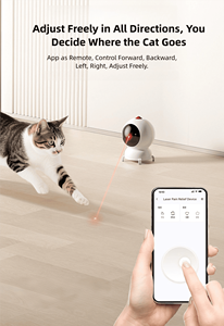 Jouet laser intelligent moderne pour animaux de compagnie avec caméra de vision, audio bidirectionnel, effets lumineux et sons multiples - Télécommande portable pour chats et chiens - Product Image 2