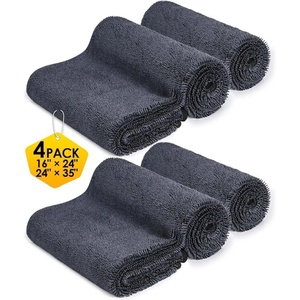 Manufacturer 1200gsm 40x60cm 60X90cm Microfiber High Absorption Twisted Loop Car <strong>Rapid</strong> Cleaning <strong>Drying</strong> Detailing Cloth <strong>Towels</strong> - Product Image 3