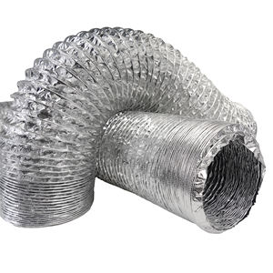 Tuyau composite en aluminium et tissu de fibre de verre <span class=keywords><strong>Conduit</strong></span> flexible de ventilation d'échappement pour <span class=keywords><strong>conduit</strong></span> flexible <span class=keywords><strong>isolé</strong></span> HVAC - Product Image 4