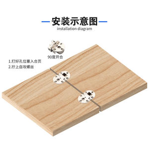 Modern Zinc Alloy Flip Plate <b>Hinges</b> <b>for</b> <b>Cabinets</b> Dining Tables Living Room Home Office & Hotel Use-Conceals Design - Product Image 5