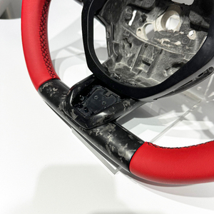 Volant en fibre de carbone forgé en forme de D personnalisé en Alcantara rouge pour <span class=keywords><strong>Lamborghini</strong></span> Huracan <span class=keywords><strong>EVO</strong></span> ISLERO MACH LP610-4 <span class=keywords><strong>Aventador</strong></span> Urus - Product Image 3