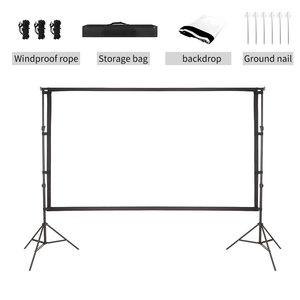 150 inch 16:9 3D HD di động gấp Màn hình phim trong nhà ngoài trời Màn hình máy chiếu - Product Image 6