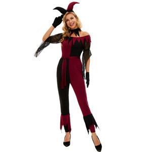 Costume de clown de cirque pour femme, costume <span class=keywords><strong>d</strong></span>'Halloween, <span class=keywords><strong>carnaval</strong></span>, combinaison de clown, <span class=keywords><strong>arlequin</strong></span> coquin - Product Image 2
