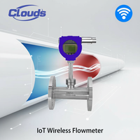 Débitmètre numérique sans fil à diffusion thermique Clouds pour gaz, 4G NB-IoT LoRa, sans chute de pression, pour air comprimé, IP65