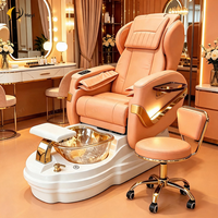 Mobilier de salon de manucure professionnel moderne, fauteuil de pédicure de luxe avec fonction de massage et de brumisation pour les pieds