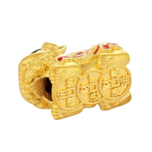 2025 nuevo diseño soporte personalización estilo grande León con cuentas 1,3G 24K accesorios de joyería de oro sólido para pulseras - Product Image 3