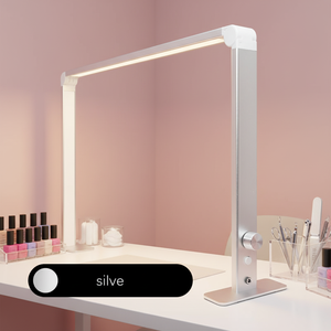 Indoor Aluminium Nagellampe LED Schreibtischlampe Einstellbare Helligkeit Flexibler Arm Netzbetrieben Augenschonend 4000-6500K Farbtemperatur Modern - Product Image 1