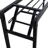 Base de table pliante carrée industrielle en acier Lingtian LT-9021 de 72 cm de hauteur avec pieds en métal et installation facile