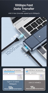 Laptop PD 100W 90 grados L forma 5A carga rápida USB C a tipo C Cable para teléfonos y computadora Cable de transferencia de datos - Product Image 6