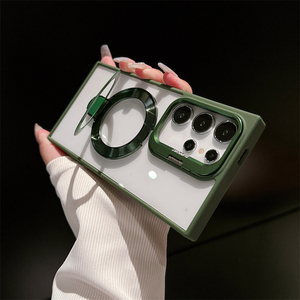 Custodia per telefono con supporto invisibile per fotocamera magnetica trasparente per <span class=keywords><strong>Samsung</strong></span> <span class=keywords><strong>S22</strong></span> S23 S24 S25 Ultra Anti-Drop <span class=keywords><strong>accessori</strong></span> per telefono - Product Image 4