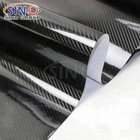 Autocollant en vinyle fibre de carbone 5D brillant, texture fine et large, auto-adhésif, sans bulles d'air, pour décoration intérieure automobile, film de protection pour voiture (Jade)